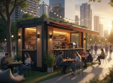 Container Shops Conversions for Food and Drink Kiosks: Turning Containers into Cafés