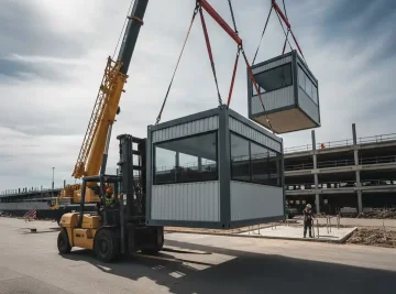 How to Transport a Security Kiosks and Car Park Huts, Ticket Booths ? Forklift and Crane Tips