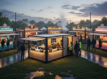 Food Booth and Beverage Kiosks for Outdoor Events and Festivals