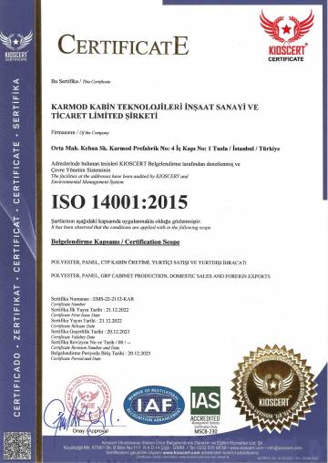 Certificates | Karmod Cabin Quality Certificates