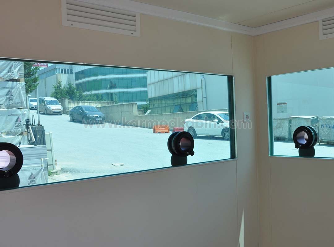 Interior View of Armoured Security Booth Using Bulletproof BR7 Glass