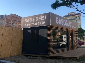 Başoğlu Satış Ofisi Kabini Üstü Branda Baskı Hizmeti