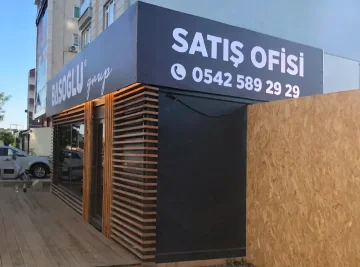Satış Ofisi Kabini Üstü Branda Baskı